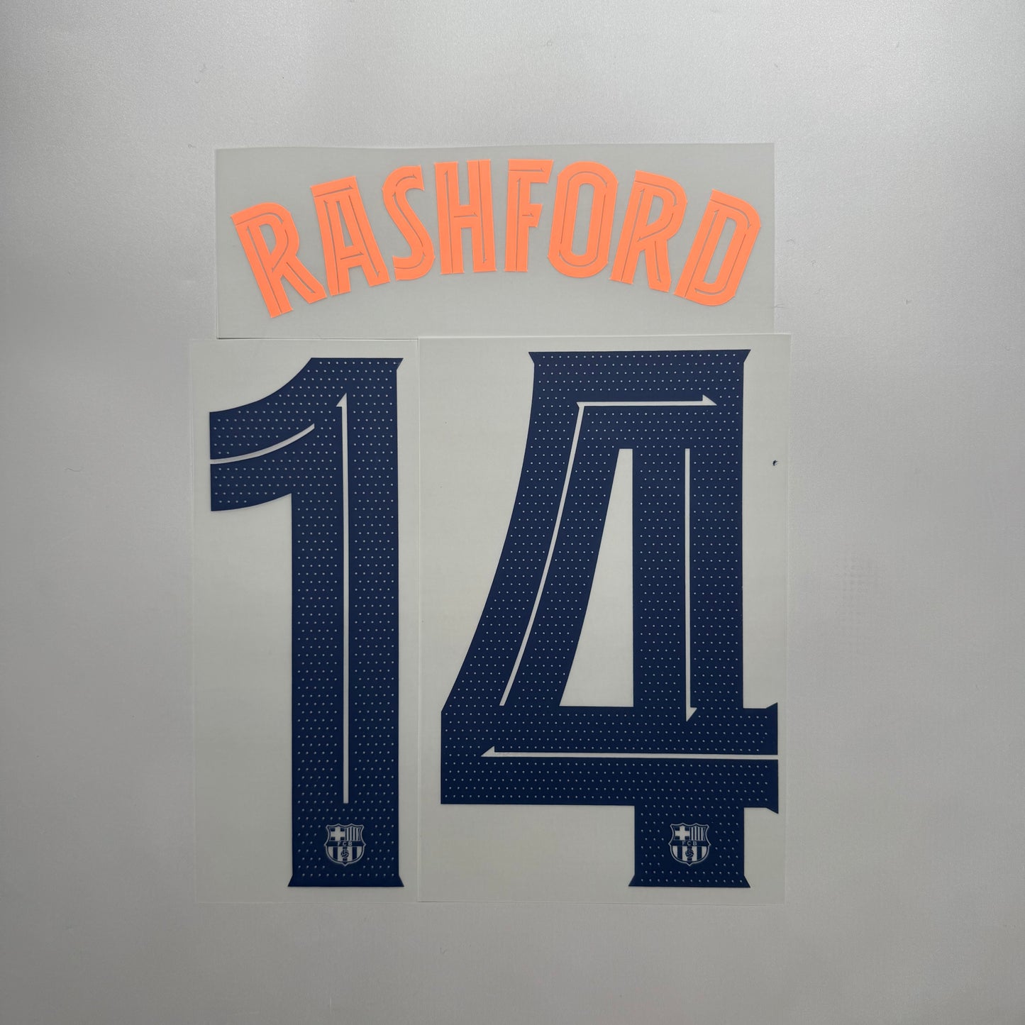 #14 Rashford 25/26 FC Barcelona 3rd Name & Number set Club Font Official