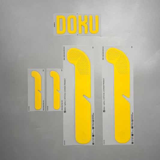 Official #11 Doku 2026 Belgium Home Name & Number set