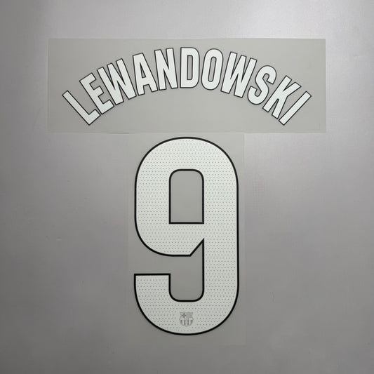 #9 Lewandowski 25/26 Barcelona 3rd Name & Number set La Liga Font