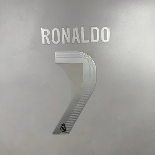 Official #7 Ronaldo 25/26 Real Madrid Away Name and Number set