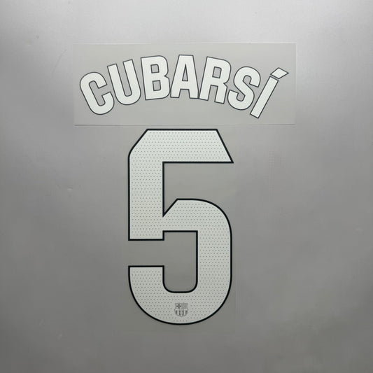 #5 Cubarsi 25/26 FC Barcelona 3rd Name & Number set La Liga Font Official