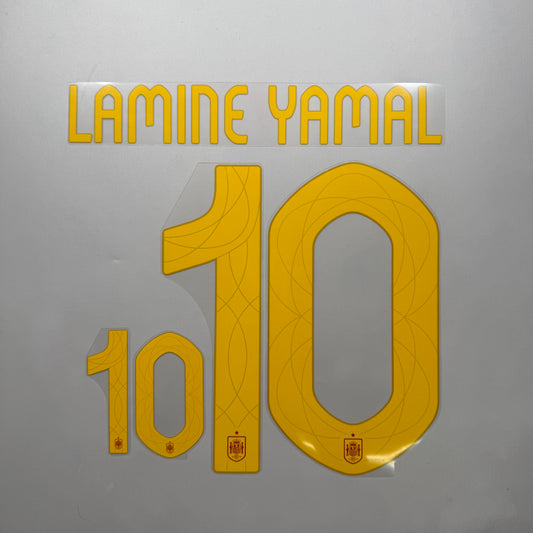 #10 Lamine Yamal 2024 Spain Home Name & Number set Official
