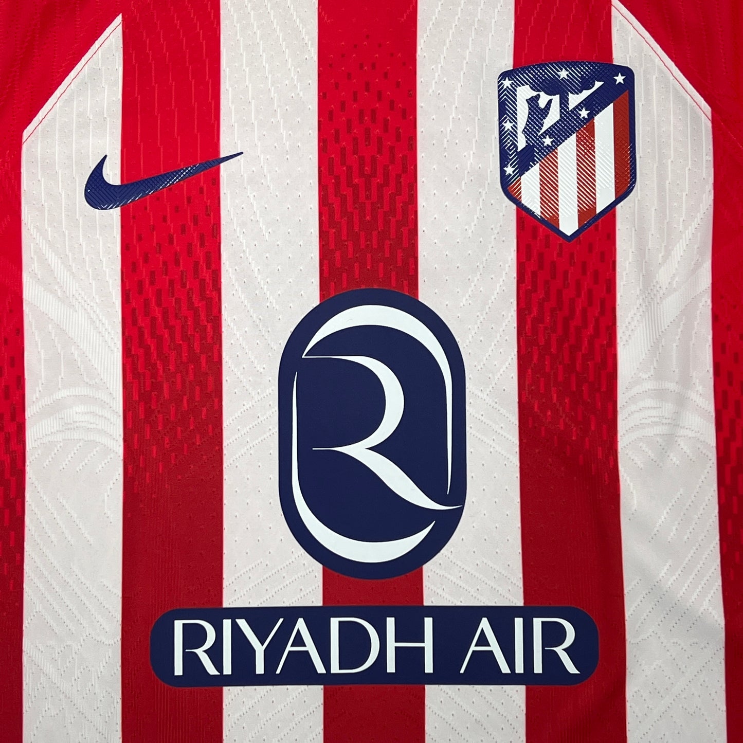 Official #7 Griezmann 23/24 Atletico Madrid Copa Del Rey Home Player Issue Long Sleeve Shirt Size M
