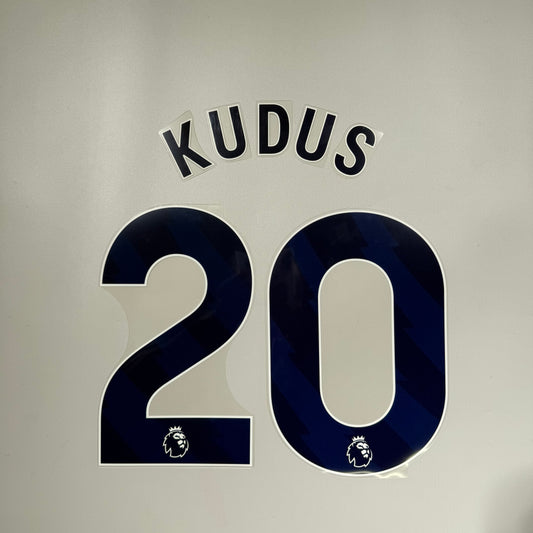 #20 Kudus | 23-26 Tottenhma Hotspur Home Name & Number set