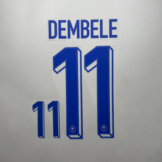 #11 Dembele 2024 France Away Name & Number set Official
