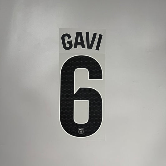 #6 Gavi 25/26 FC Barcelona Away Name & Number set