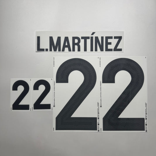 #22 L. Martinez 2024 Argentine 50th Anniversary Home Name & Number set Official