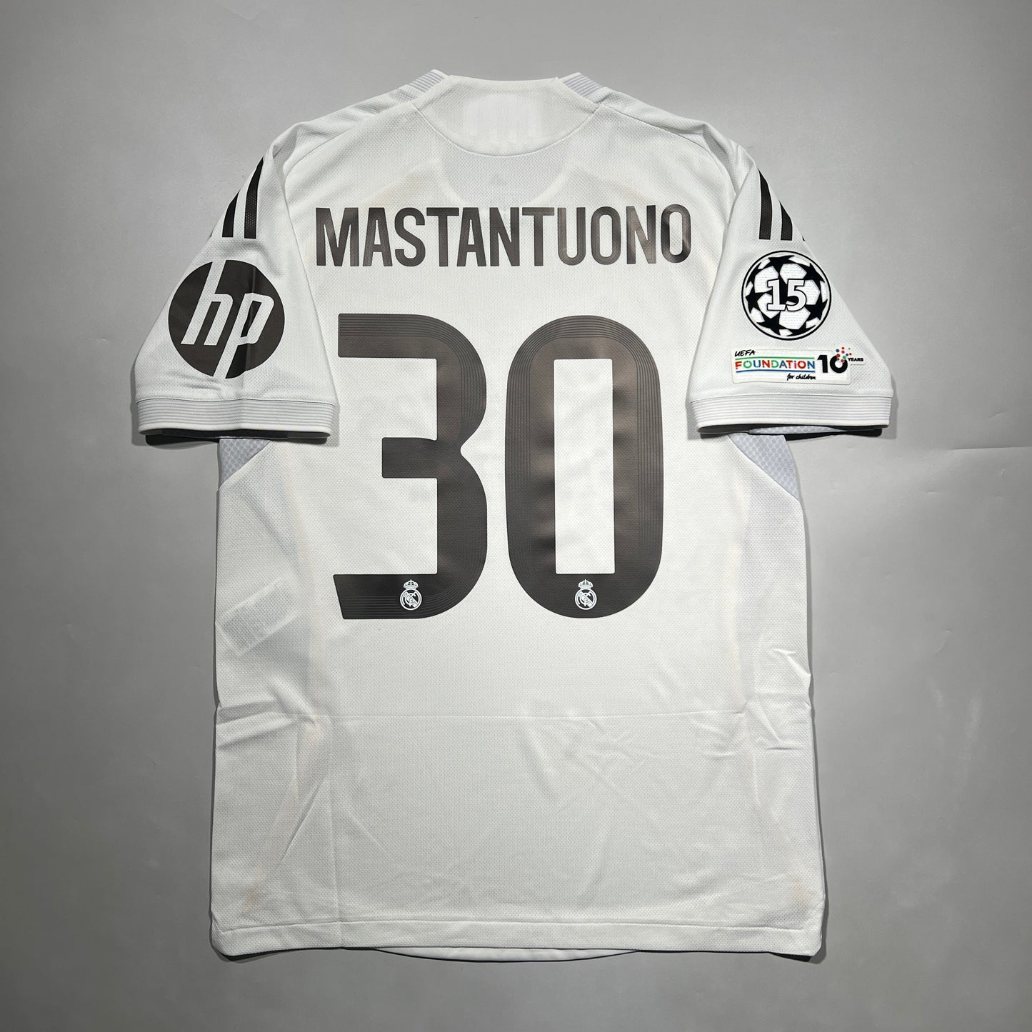 Official #30 Mastantuono 25/26 Real Madrid Home Authentic Shirt Champions League Size M(JP:XL)