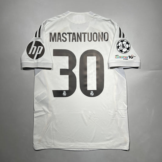 Official #30 Mastantuono 25/26 Real Madrid Home Authentic Shirt Champions League Size M(JP:XL)
