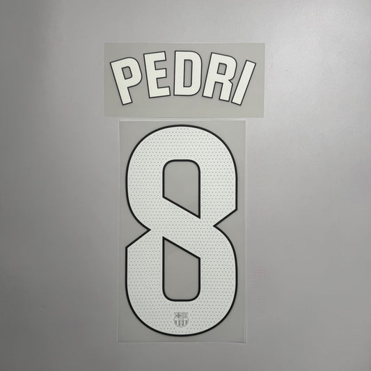 #8 Pedri 25/26 Barcelona 3rd Name & Number set La Liga Font