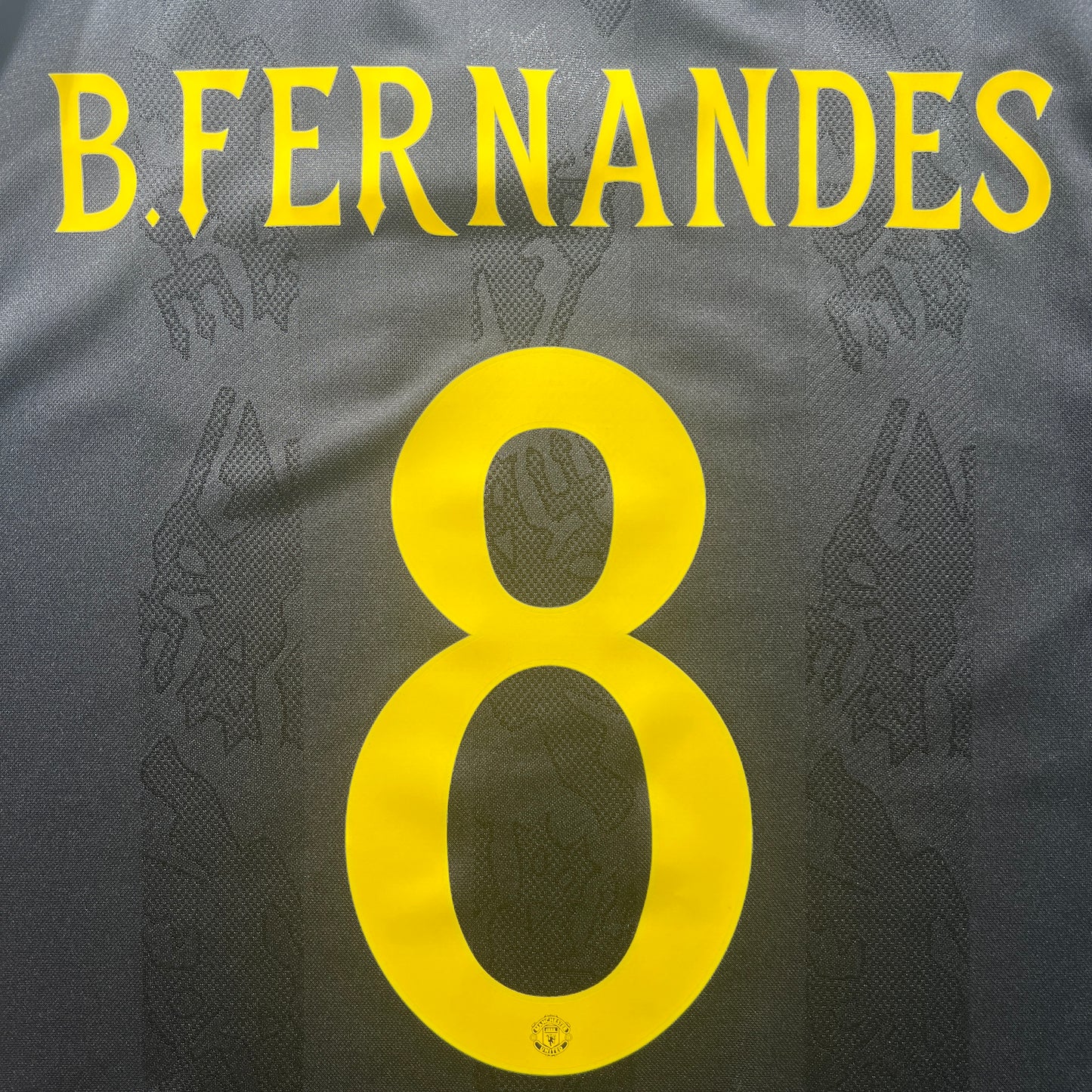 Official #8 B.Fernandes 25/26 Manchester United 3rd Authentic Shirt Long Sleeve Size L(JP:2XL)