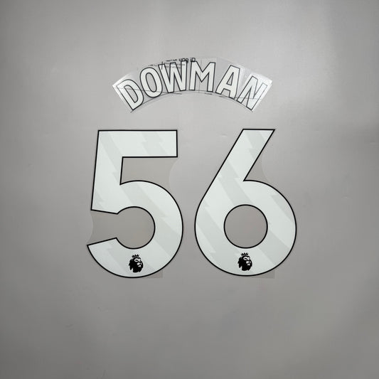 #56 Dowman 25/26 Arsenal Home Name & Number set