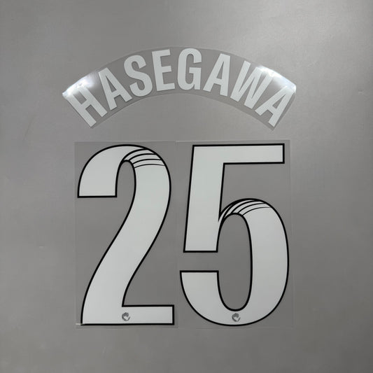 Official #25 Hasegawa 25/26 Manchester City Home Name and Number set League Font