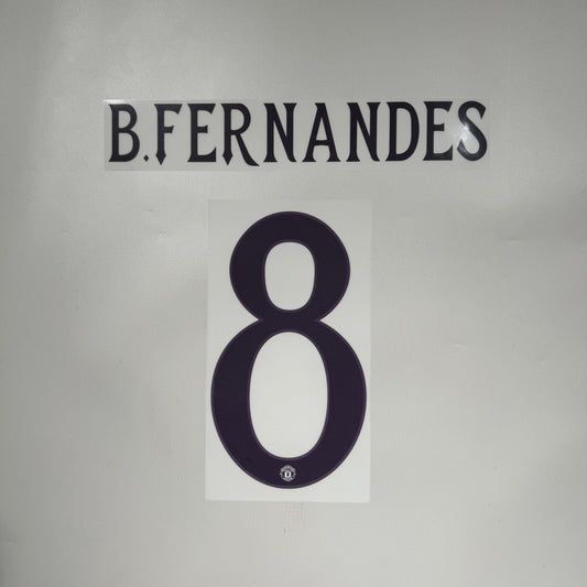 #8 B. Fernandes 25/26 Manchester United Away Name & Number set