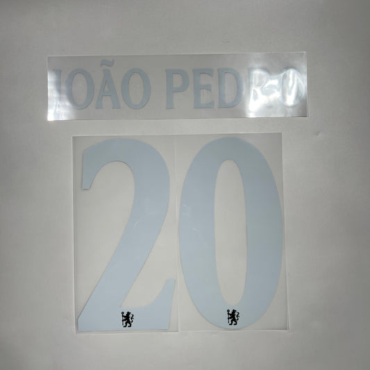 Official #20 Joao Pedro 25/26 Chelsea 3rd Club Name & Number set