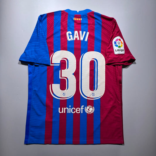 [Pre-Order] Official #30 Gavi 21/22 FC Barcelona Home Authentic Shirt La Liga Nike CV7847-428