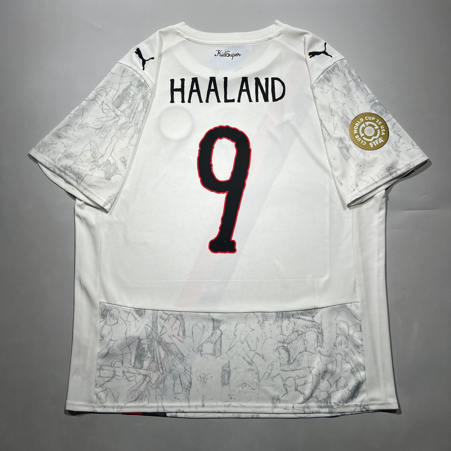 Official #9 Haalnd 25/26 Manchester City × KidSuper Limited Stadium Shirt FIFA Club World Cup 25 Size XL