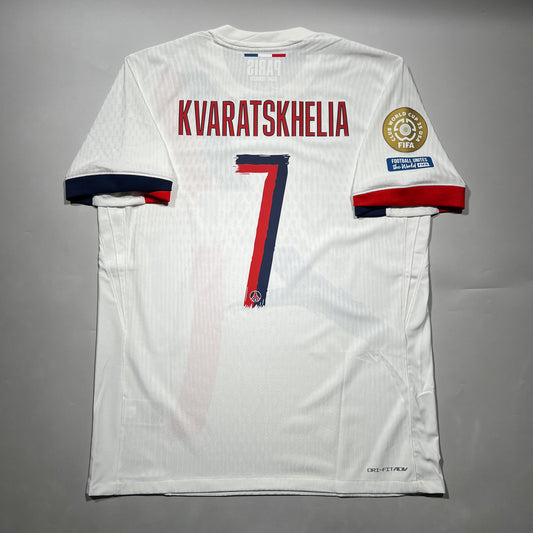 Official #7 Kvaratskhelia 24/25 Paris Saint-Germain (PSG) Away Authentic Shirt CWC Size L