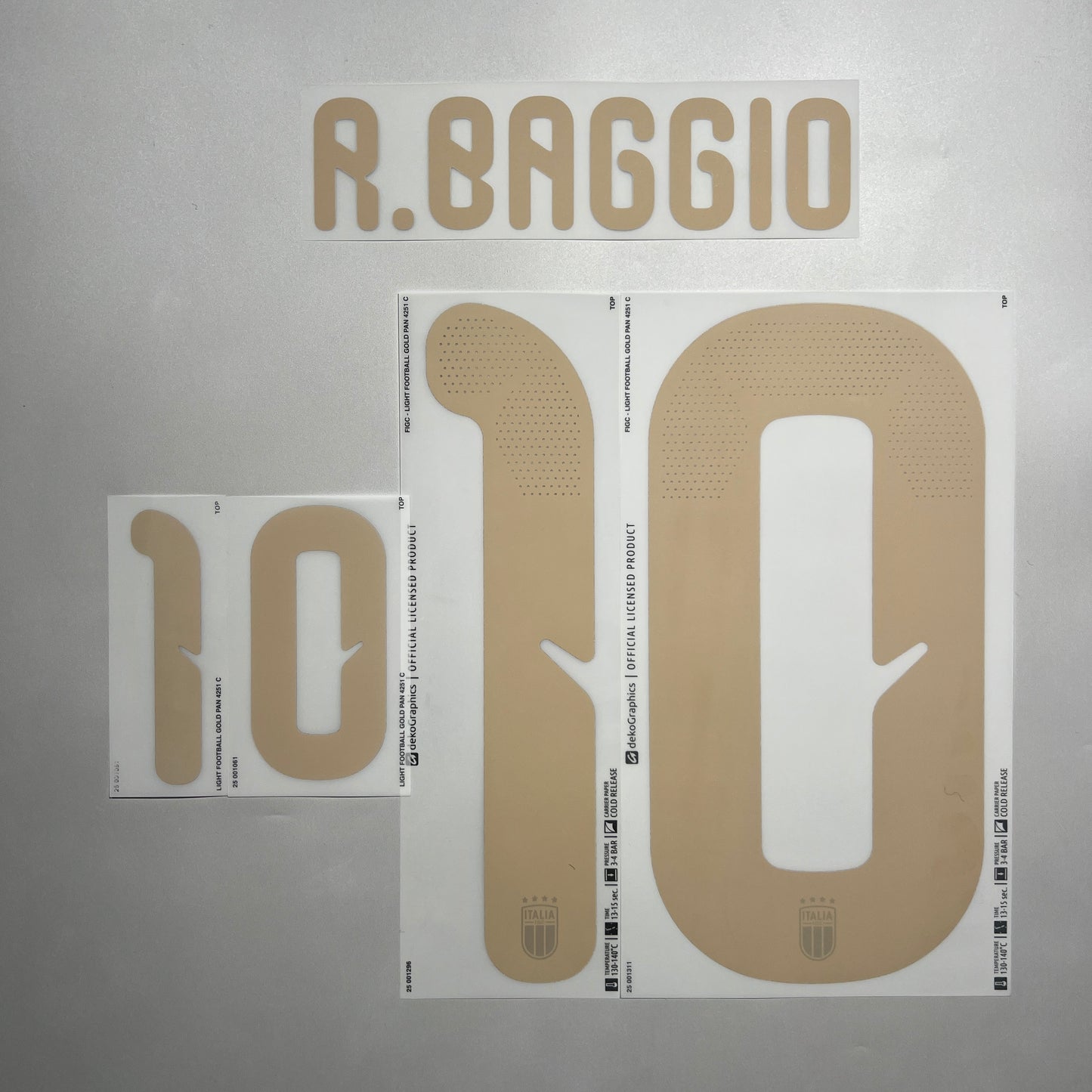Official #10 R.Baggio 2026 Italy Home Name & Number set