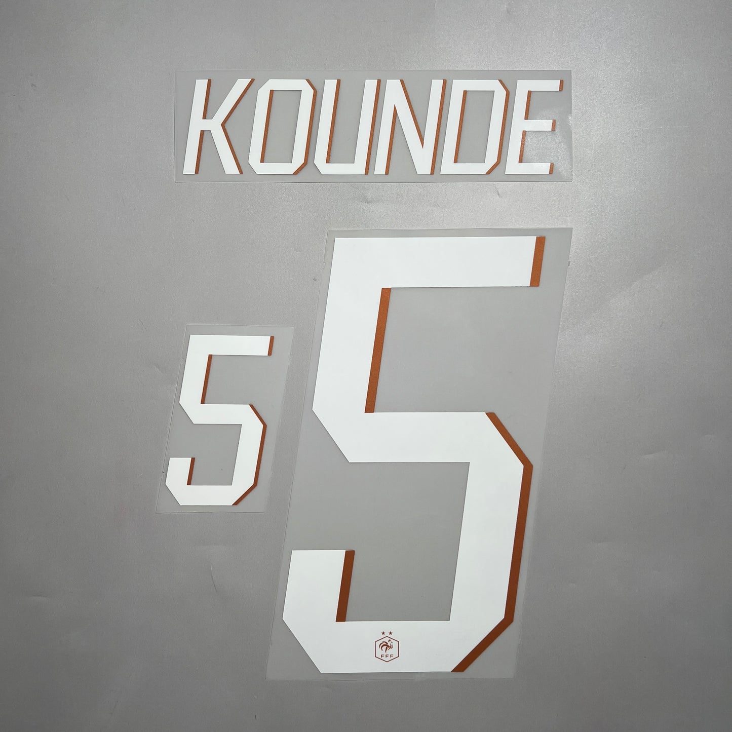 Official #5 Kounde 2026 France Away Name & Number set