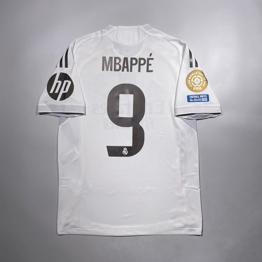 Official #9 Mbappe 25/26 Real Madrid Home Authentic Shirt FIFA Club World Cup 25 USA Official Player Patch