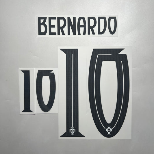 Official #10 Bernardo 2025 Portugal Away Name & Number set