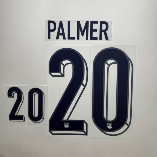 #20 Palmer 2024 England Home Name & Number set