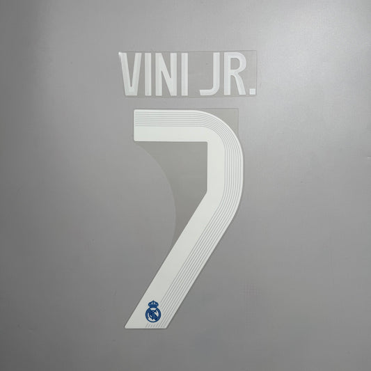 #7 Vini Jr. 25/26 Real Madrid 3rd Name & Number set Club Font