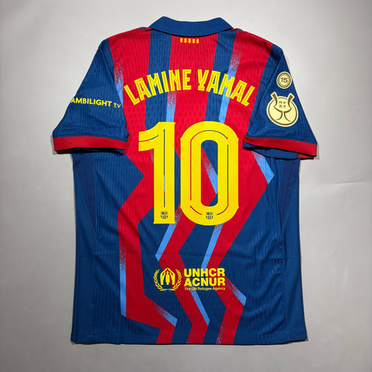 Official #10 Lamine Yamal 25/26 Barcelona 4th Authentic Shirt Supercopa