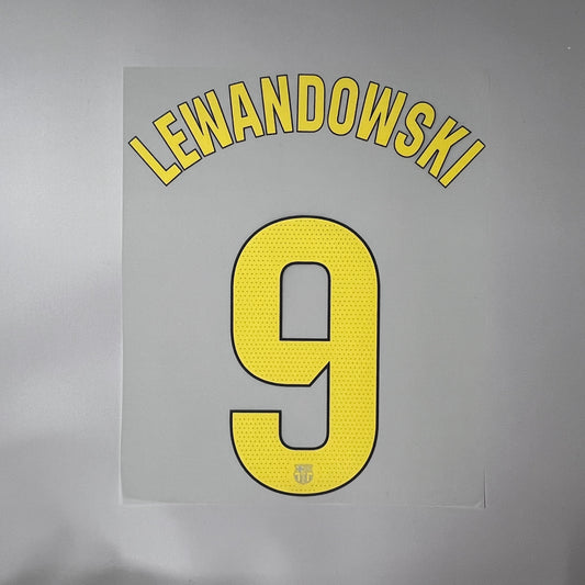 #9 Lewandowski  | FC Barcelona Home Name & Number set for LA LIGA