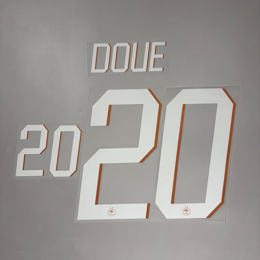 Official #20 Doue 2026 France Home Name & Number set