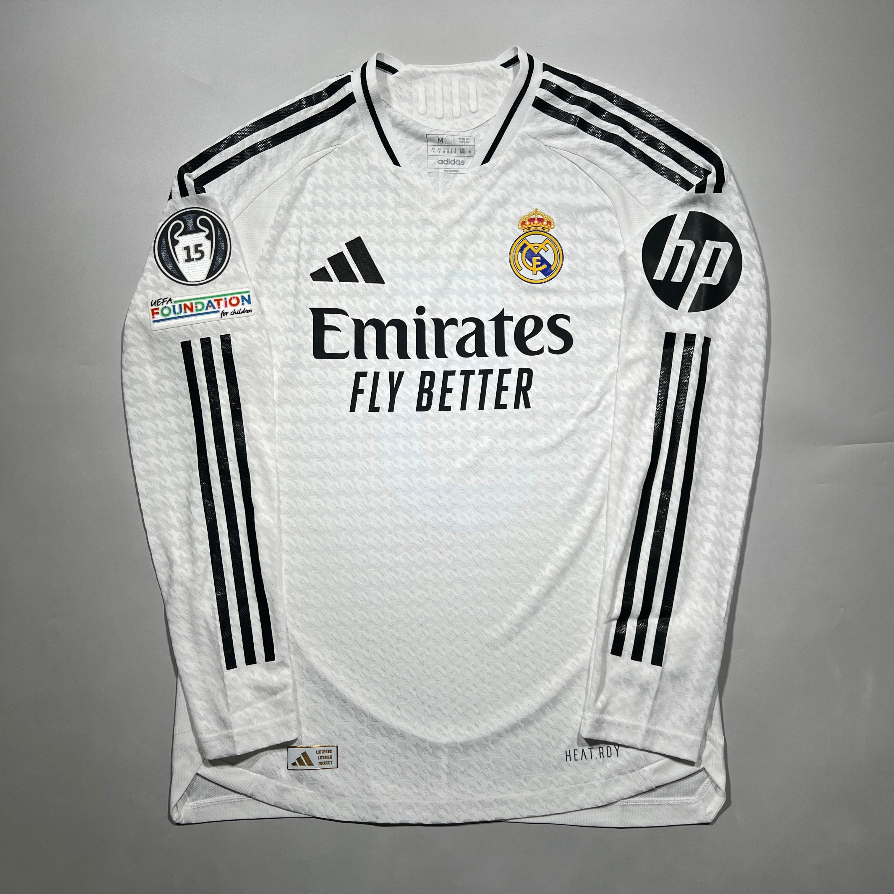 Official #5 Bellingham 24/25 Real Madrid Home Authentic Shirt Long