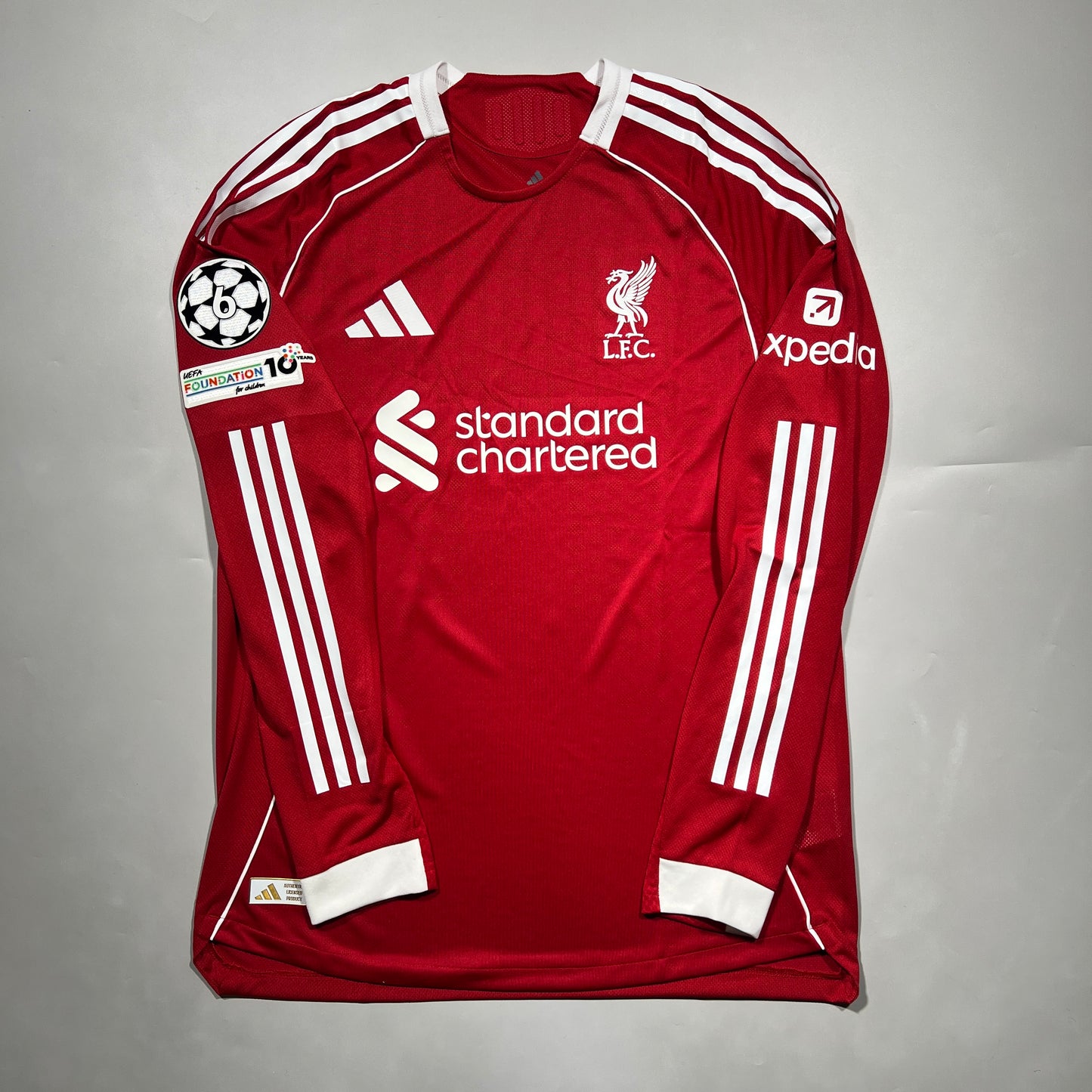 Official #8 Szoboszlai 25/26 Liverpool Home Stadium Shirt Champions League Size L(JP:2XL)