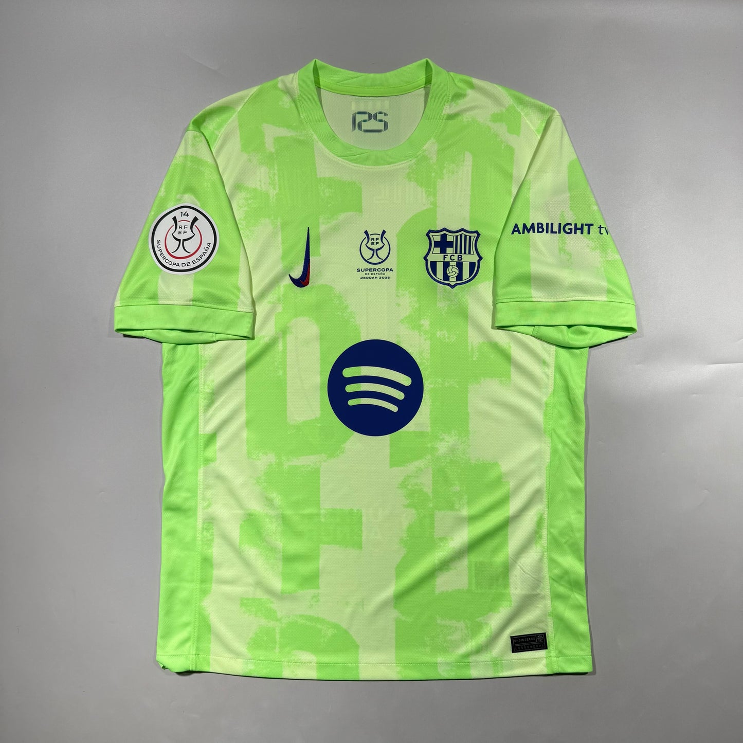 Official #19 Lamine Yamal 24/25 FC Barcelona 3rd Stadium Shirt Supercopa Size M