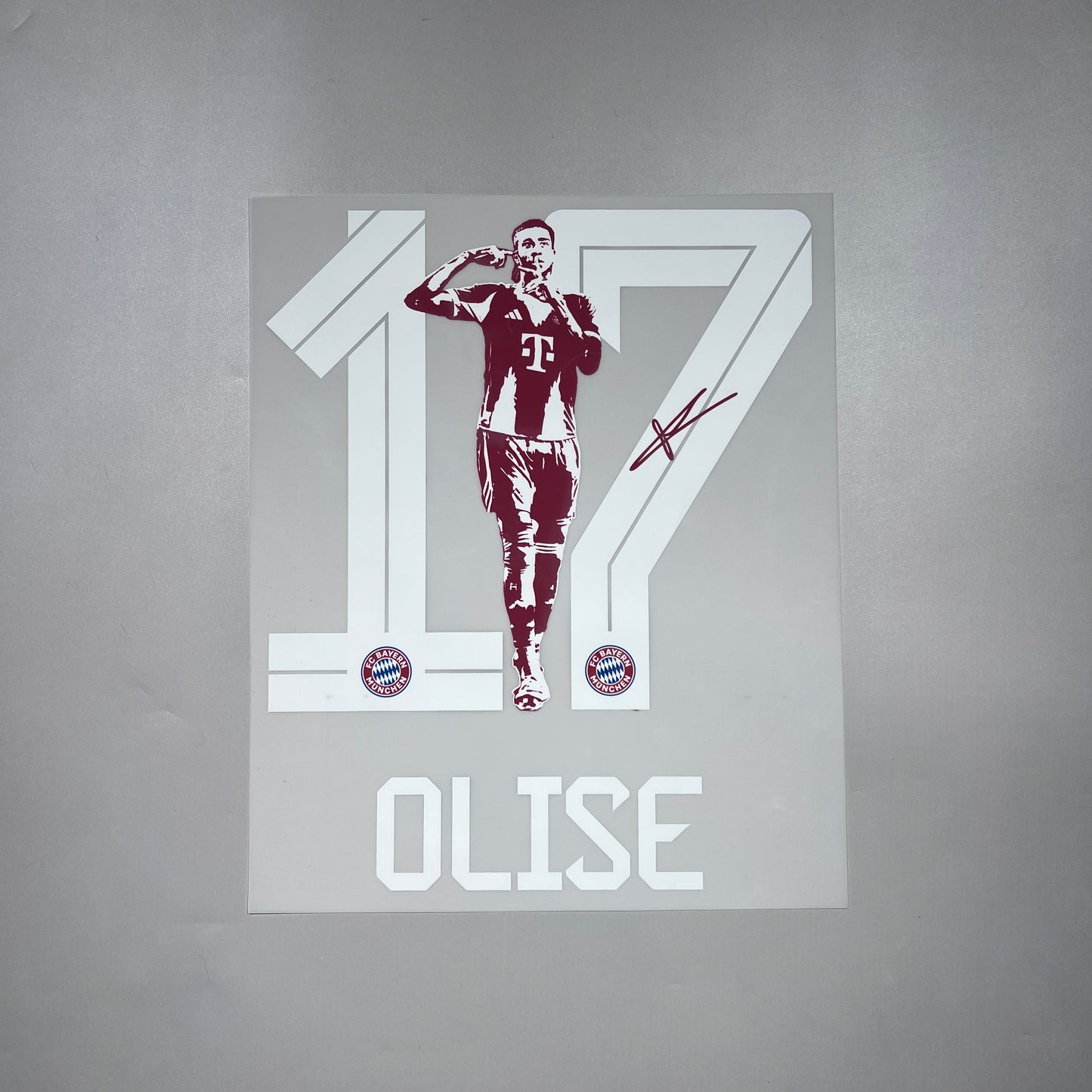 Official #17 Olise 25/26 FC Bayern Munich Home (Special) Name and Number set