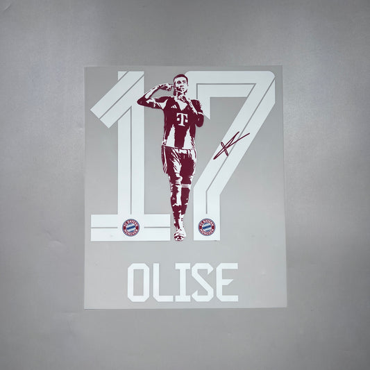 Official #17 Olise 25/26 FC Bayern Munich Home (Special) Name and Number set
