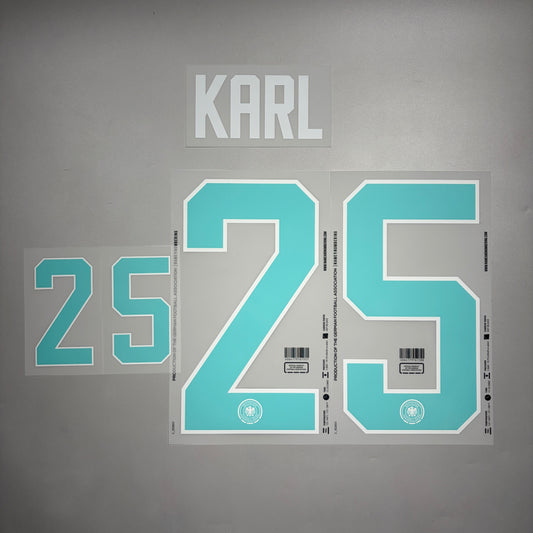 Official #25 Karl 2026 Germany Away Name & Number set