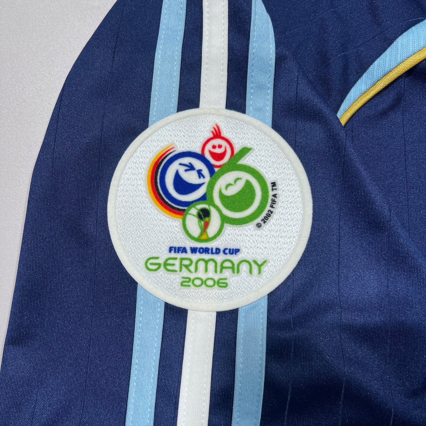 Pre-Order Official #19 Messi 2006 Argentina Away Stadium Shirt + 2006 FIFA World Cup Patch Germany