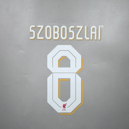 Official #8 Szoboszlai 22/26 Liverpool Home Name & Number set