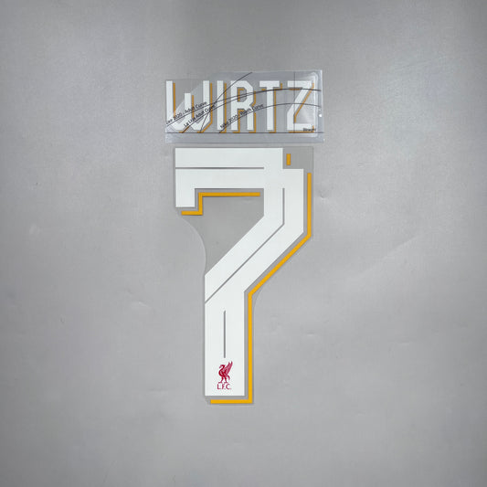 Official #7 Wirtz 25/26 Liverpool Home Name & Number set