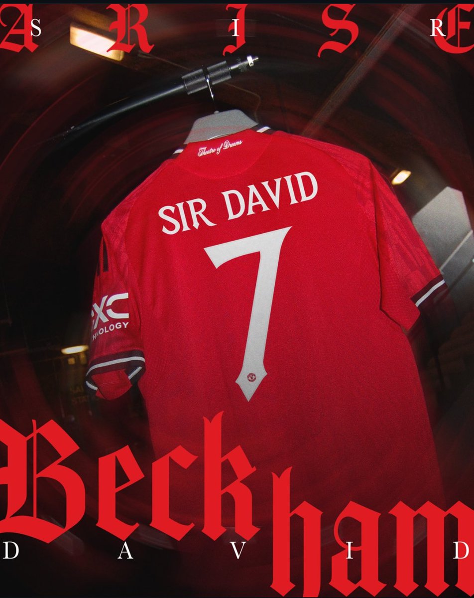 [Pre-Order] #7 SIR DAVID 25/26 Manchester United Home Name and Number set