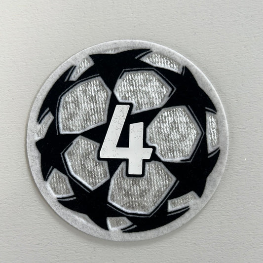 21-24 UEFA Champions League 4 Times Winners Player Issue Badge of Honour Patch