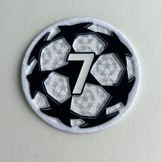 21-24 UEFA Champions League 7 Times Winners Player Issue Badge of Honour Patch