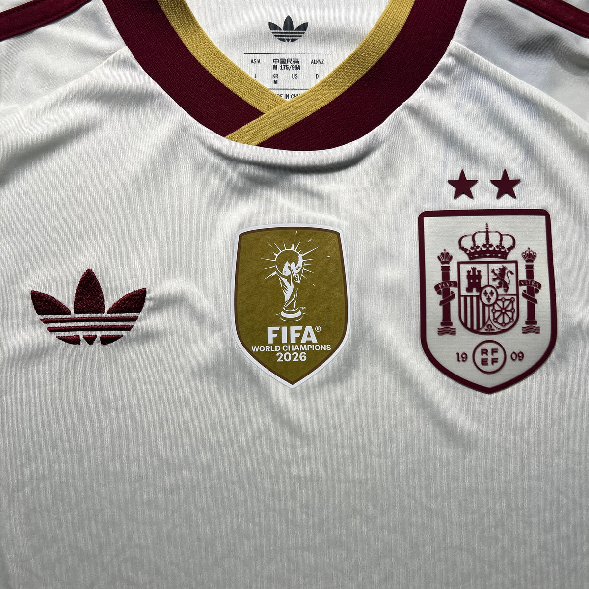 Official 2026 Spain Away Stadium 2-Star Winners Jersey Adidas KF4413