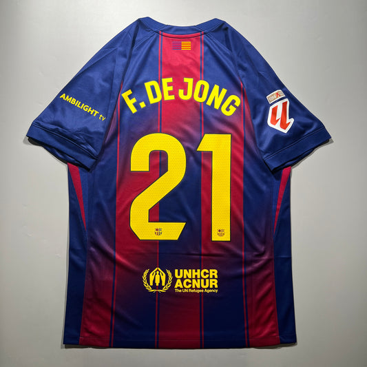 Official #21 F.De Jong 25/26 FC Barcelona Home Stadium Shirt La Liga Nike HJ4590-456