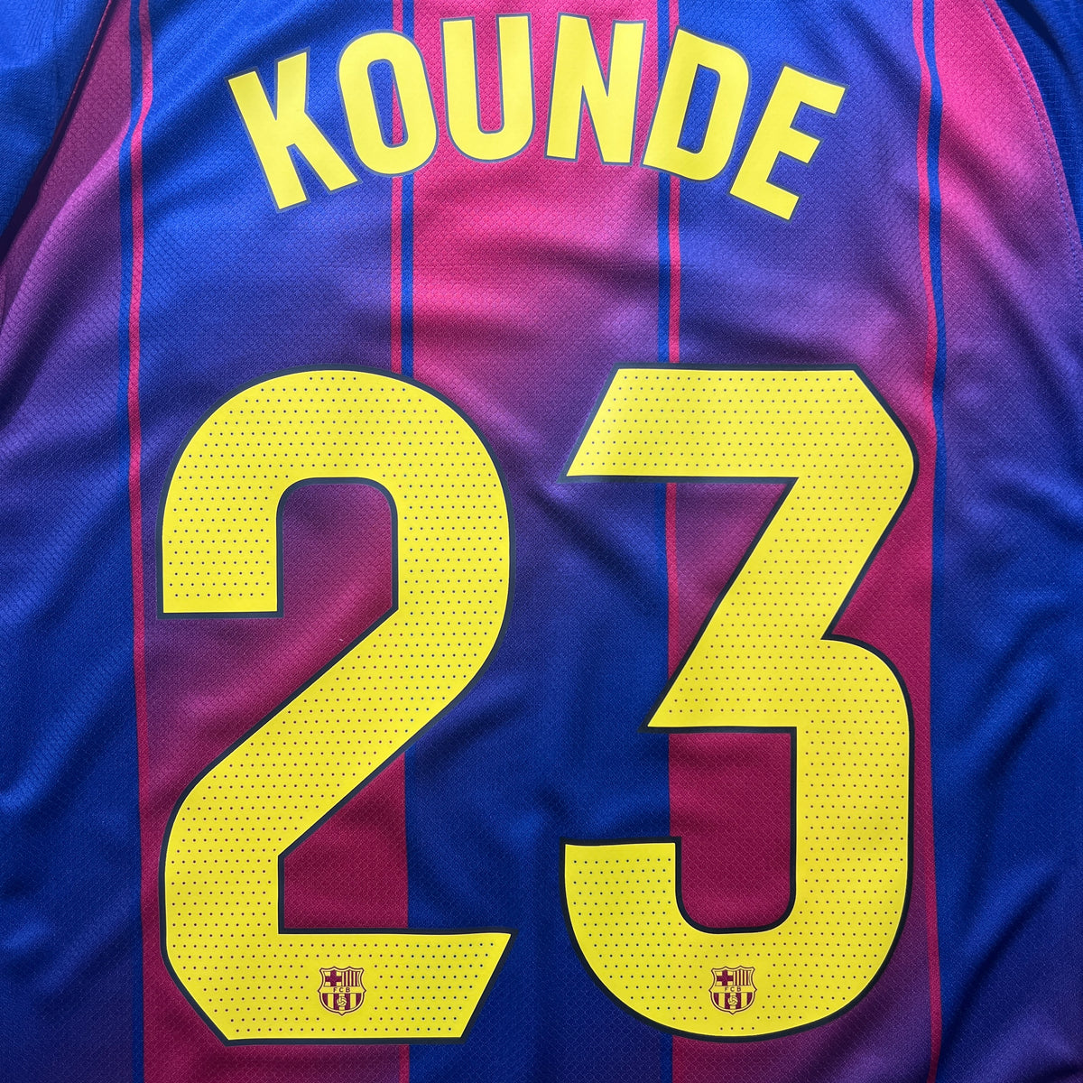 Official #23 Kounde 25/26 FC Barcelona Home Stadium Shirt La Liga Nike HJ4590-456