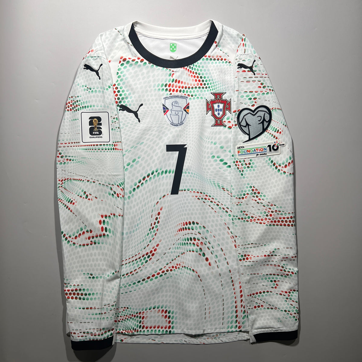 Official #7 Ronaldo 2025 Portugal Away Authentic Long Sleeve Shirt Puma 779208_04