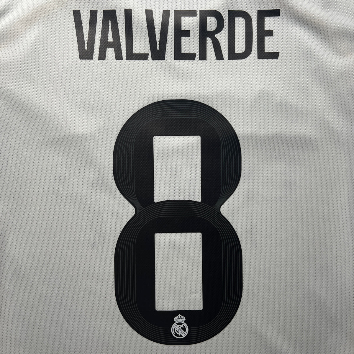 Official #8 Valverde 25/26 Real Madrid Home Authentic Shirt UCL EU Edition Adidas JV5918