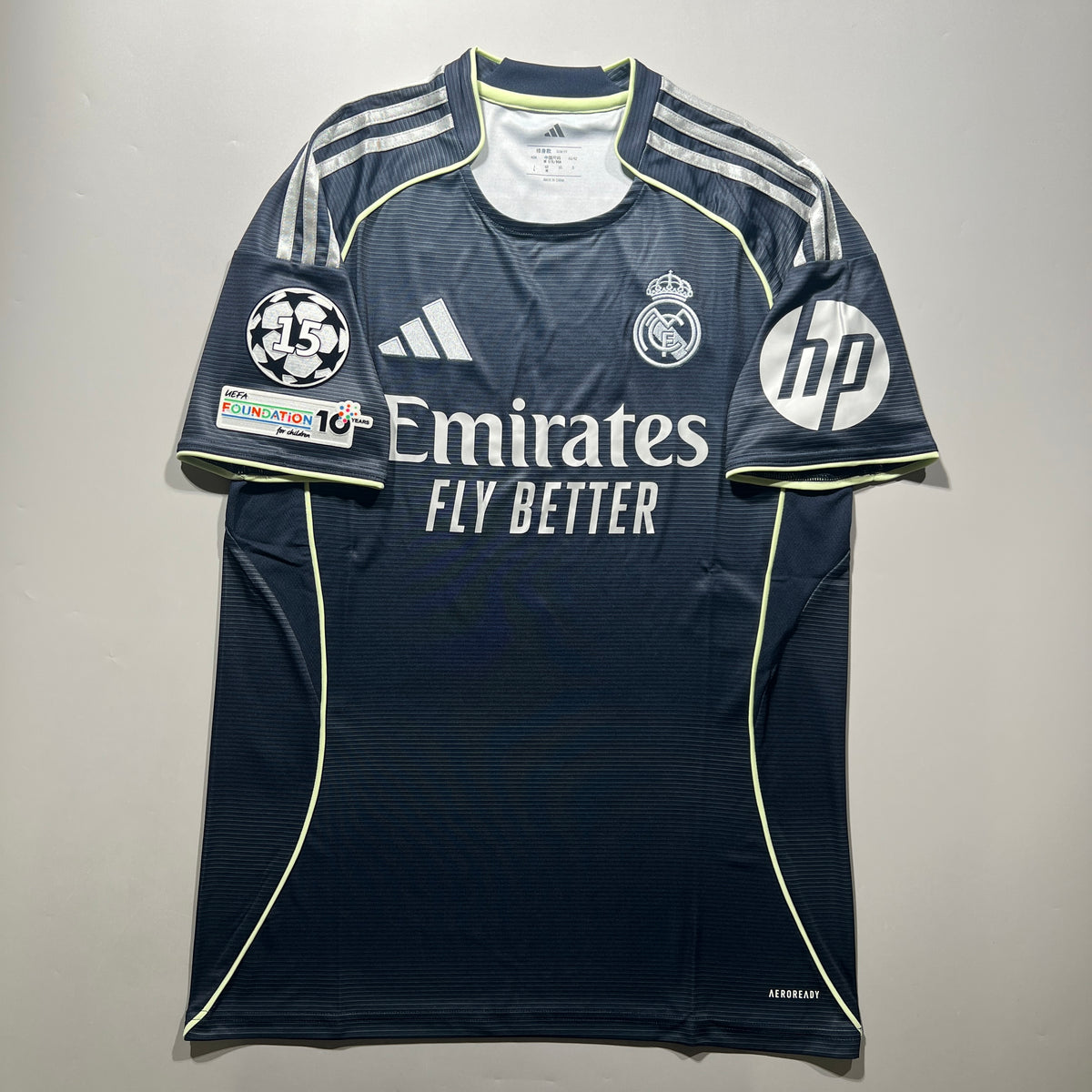 Official #8 Valverde 25/26 Real Madrid Away Stadium Shirt UCL Adidas JJ4182