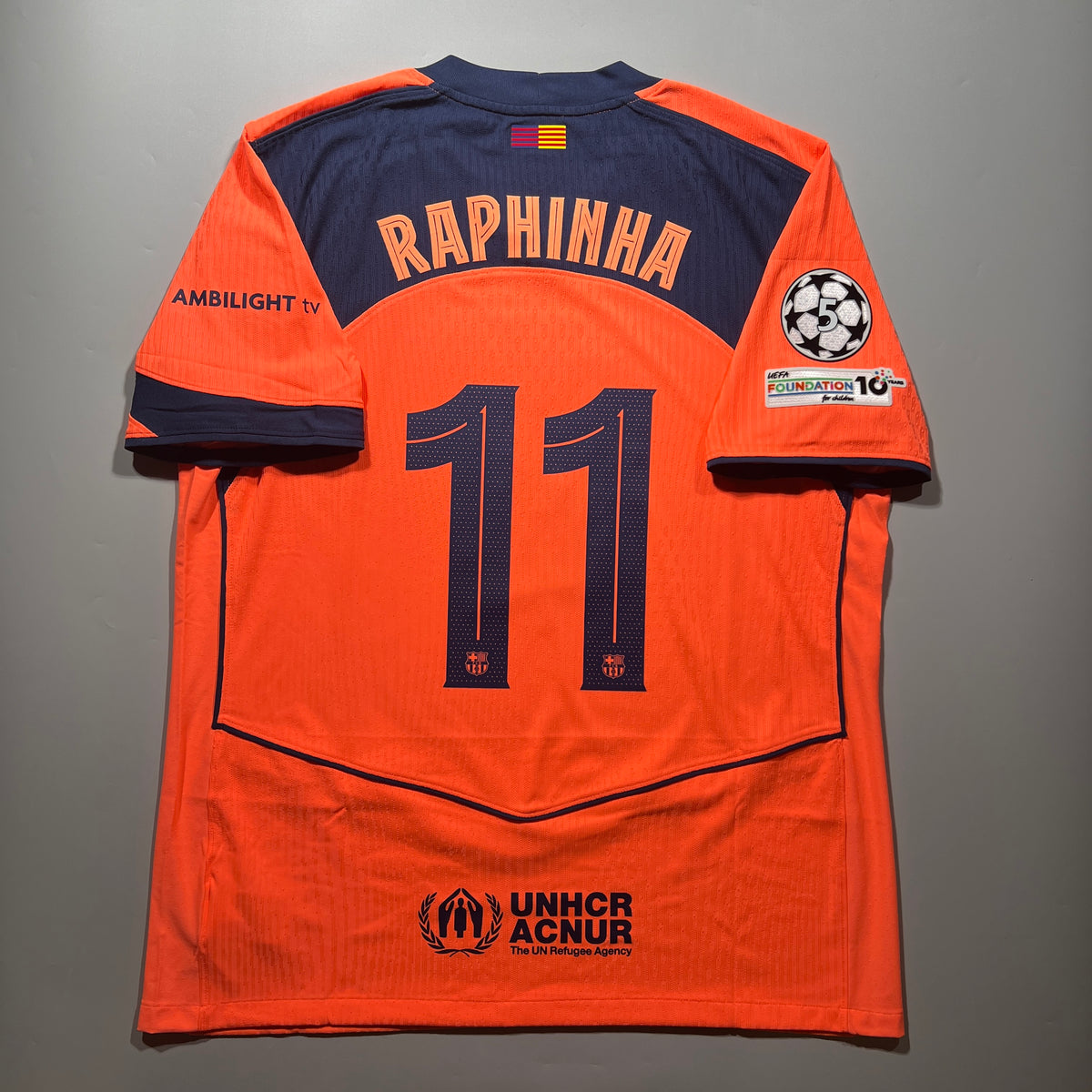 Official #11 Raphinha 25/26 FC Barcelona Third Authentic Shirt UCL Nike HM3193-855